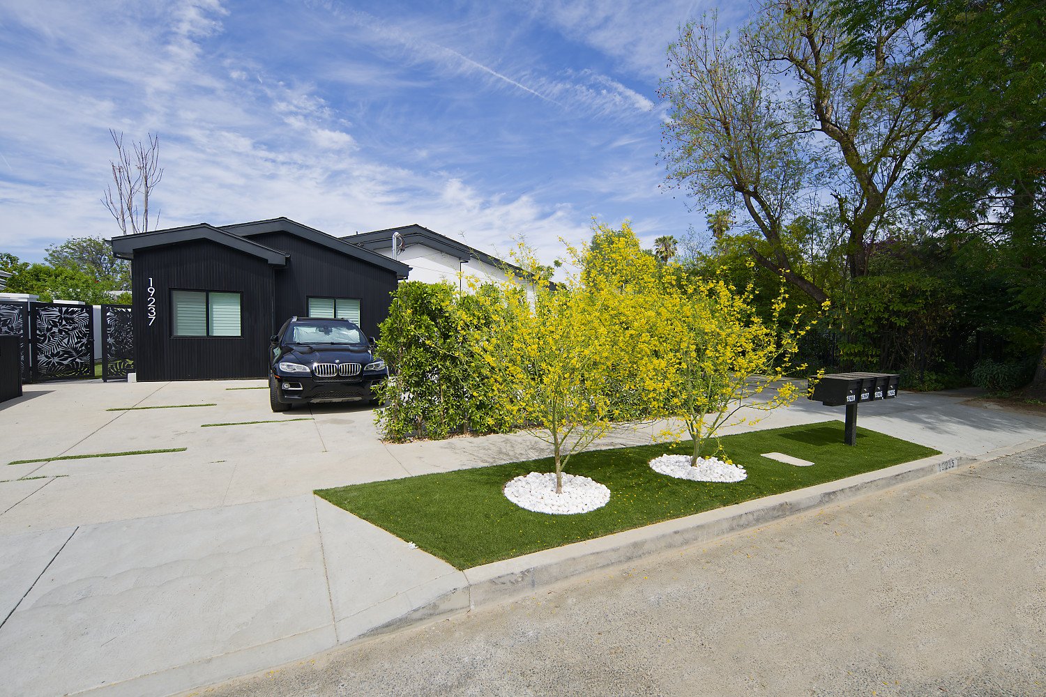 Completed project — 7: Completed contemporary home exterior and landscaping