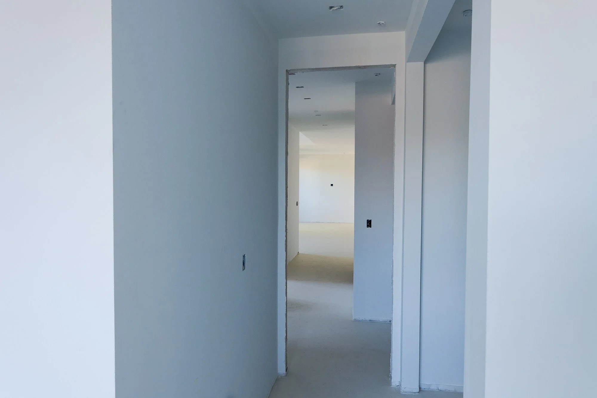 Work in progress — 1: Interior hallway under renovation